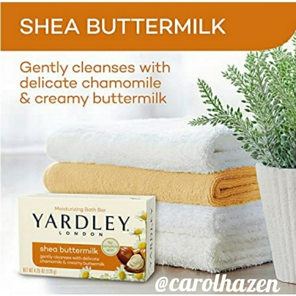 3 Bars Yardley of London Shea Buttermilk Soap Luxury Moisturizing